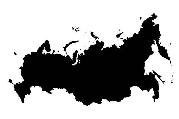 Mapa Rusia Con Tono Gris Sobre Fondo Blanco Ilustración Texturizado — Vector de stock