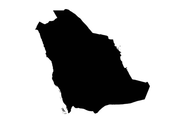 Saudi Arabien Karte Mit Grauton Auf Weißem Hintergrund Illustration Strukturiert — Stockvektor