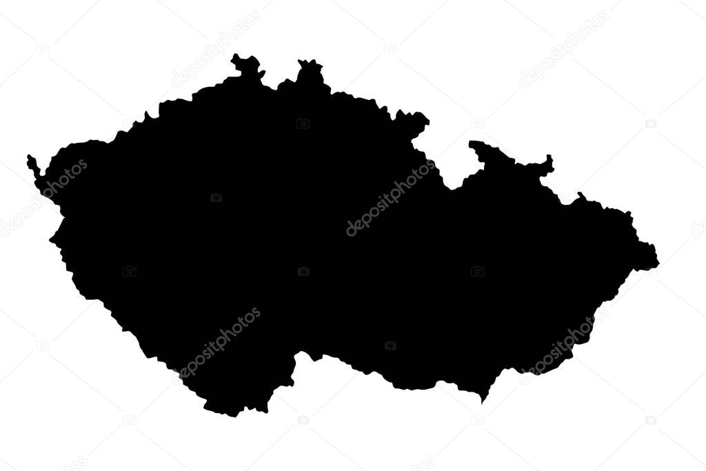 Czechia or the Czech republic  map with gray tone on  white background,illustration,textured , Symbols of Czechia or the Czech republic,vector illustration