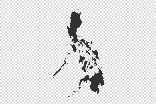 Филиппины Карта Серым Тоном Png Прозрачный Фон Иллюстрация Текстура Символы — стоковый вектор