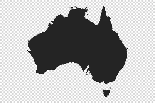 Mapa Australia Con Tono Gris Sobre Fondo Png Transparente Ilustración — Archivo Imágenes Vectoriales