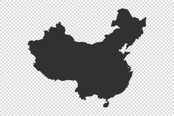 China Karte Mit Grauton Auf Png Oder Transparentem Hintergrund Illustration — Stockvektor