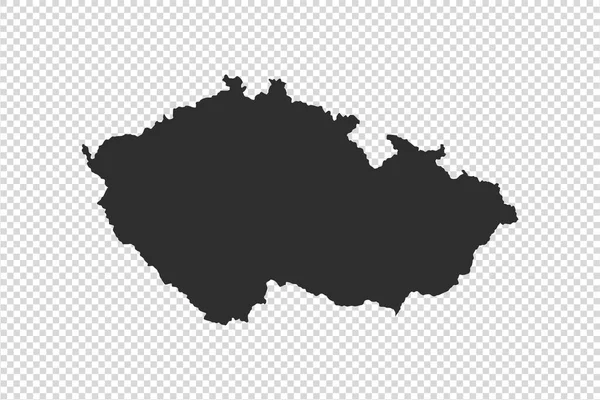 Czechia Την Τσεχική Δημοκρατία Χάρτη Γκρι Τόνο Png Διαφανές Φόντο — Διανυσματικό Αρχείο