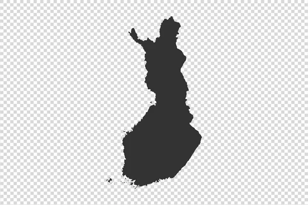 Φινλανδία Χάρτης Γκρι Τόνο Png Διαφανές Φόντο Εικονογράφηση Υφή Σύμβολα — Διανυσματικό Αρχείο