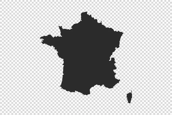 French Map Gray Tone Png Transparent Background Illustration Texted Symbols — 스톡 벡터