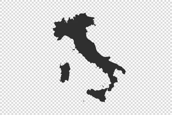Italia Mappa Con Tono Grigio Sfondo Png Trasparente Illustrazione Strutturato — Vettoriale Stock