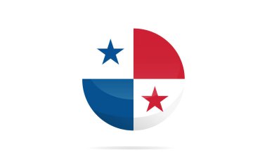 Panama Bayrak Topu illüstrasyonu, desenli arkaplan, Panama Sembolleri - Vektör