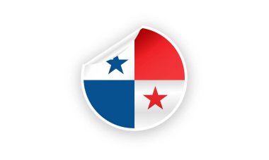 Panama Bayrak Etiketi biçim illüstrasyonu, desenli arkaplan, Panama Sembolleri - Vektör