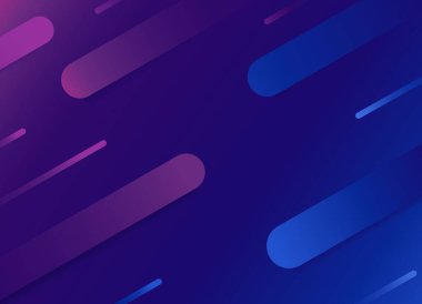 Uzun yağmur şekilli mavi mor geometrik arkaplan, modern pankart tasarımı, vektör illüstrasyonu 