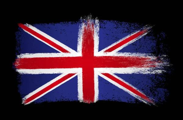 Σημαία Αγγλίας Πινέλο Χρώμα Υφή Φόντο Σύμβολα Της Αγγλίας Γραφίστας — Διανυσματικό Αρχείο