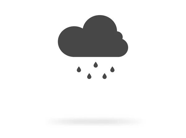 Σύννεφο Εικονίδιο Βροχής Μπλε Φόντο Γκρι Θολό Σύμβολο Την Εποχή — Διανυσματικό Αρχείο
