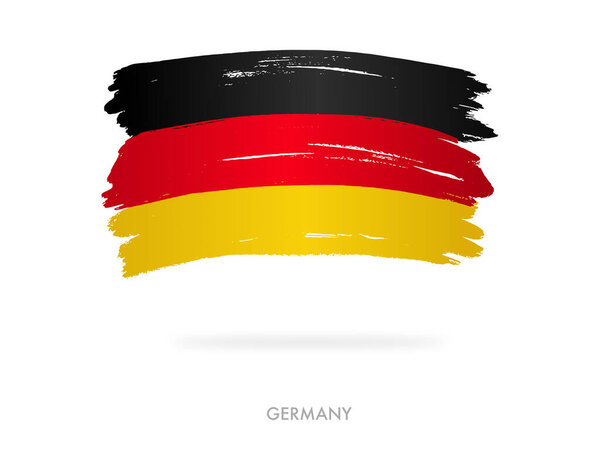 Germany flag with brush paint textured, background, Symbols of Germany, graphic designer element - Vector - illustration