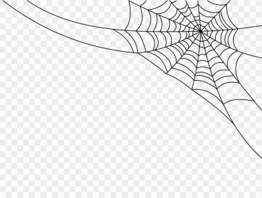 Ürkütücü örümcek ağı sınır çizgisi Cadılar Bayramı dekorasyon vektörü.
