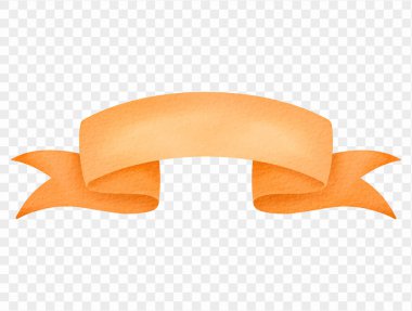 Suluboya cadılar bayramı turuncu kurdele kıvrımlı bayrak ürkütücü festival tasarım vektörü.