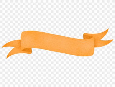 Suluboya cadılar bayramı turuncu kurdele ürkütücü dekoratif afiş taşıyıcısı.