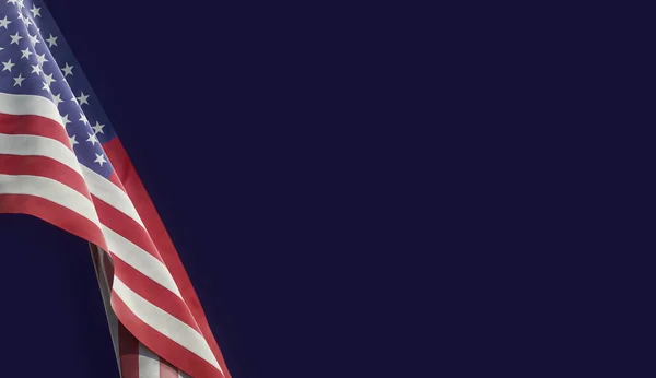 アメリカの3Dイラスト American Flag Waving Wind Closeup Highly Details Seam Marks — ストック写真