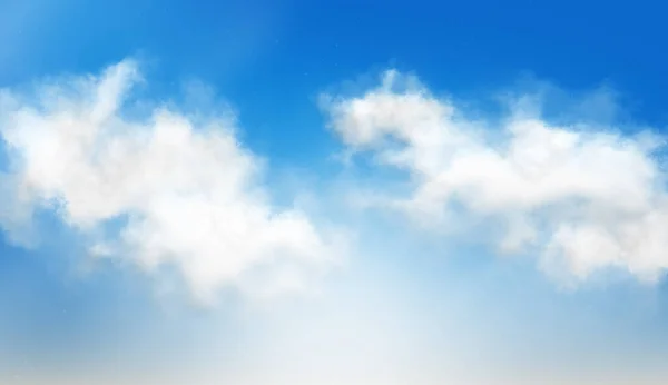 Yazın Bir Gün Işığında Beyaz Bulutlu Mavi Gökyüzü tasviri, 02