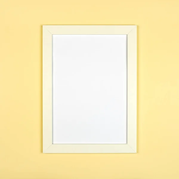 Prázdný Rámeček Obrázku Texturou Pastelové Barevné Pozadí Abstraktní Minimalistické Kompozice — Stock fotografie