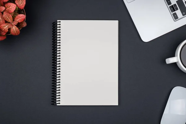 Blank writing pad for ideas and inspiration on colored background
