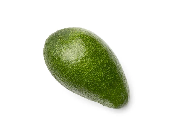 Grüne Avocado Isoliert Auf Weißem Hintergrund Ansicht Von Oben — Stockfoto