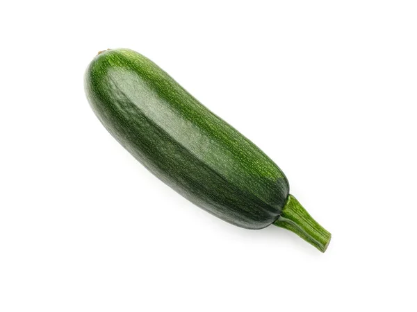 Färsk Zucchini Isolerad Vit Bakgrund Ovanifrån — Stockfoto