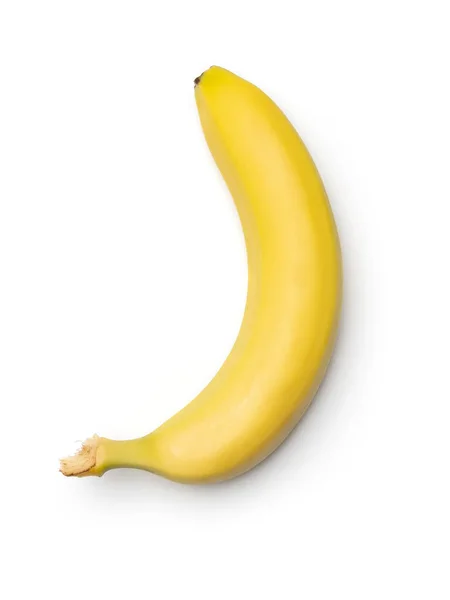 Fresh Banana Isolated White Background Top View — Stock Photo, Image