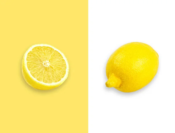 Limon Düzeni Yaratıcı Gıda Konsepti Düz Yatıyordu Üst Görünüm — Stok fotoğraf