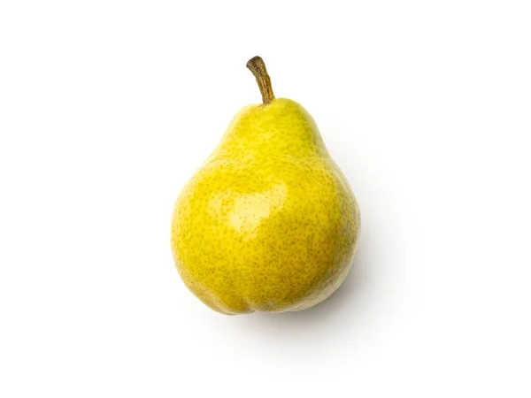 Pear Isolated White Background Directly Flat Lay — Stock Photo, Image