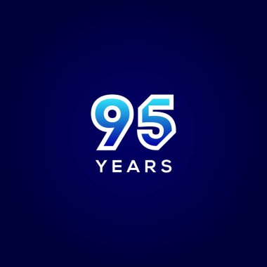 95 Yıl Yıldönümü Gradyanı Vektör Tasarımı