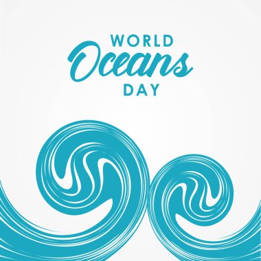 Dünya Okyanusları Gündüz Vektör Tasarımı Çizimi