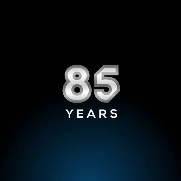 85周年記念ホワイトナンバーベクトルデザイン — ストックベクタ