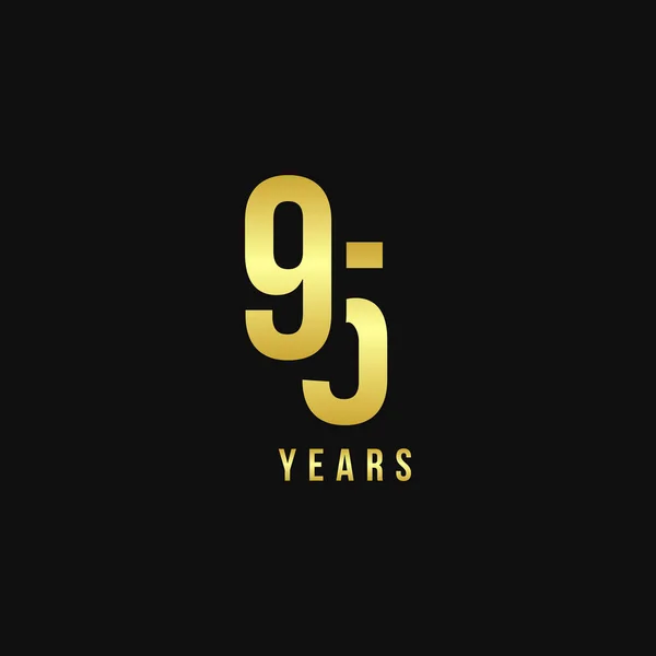 Years Anniversary Gold Number Vector Design — Stock Vector