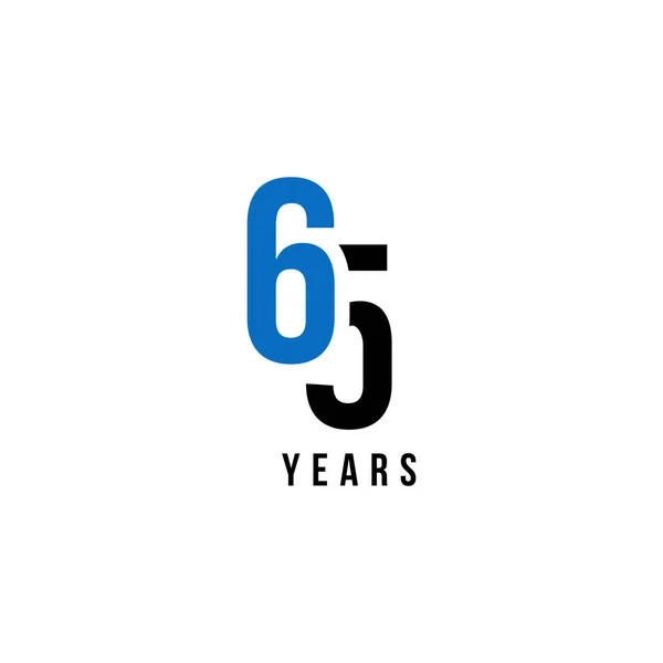 Years Anniversary Blue Black Number Vector Design — Stock Vector