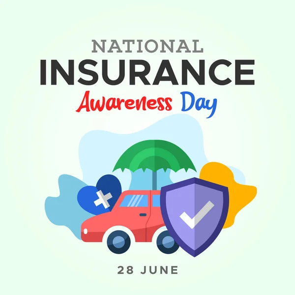 National Insurance Awareness Day Vector Design Ilustração —  Vetores de Stock