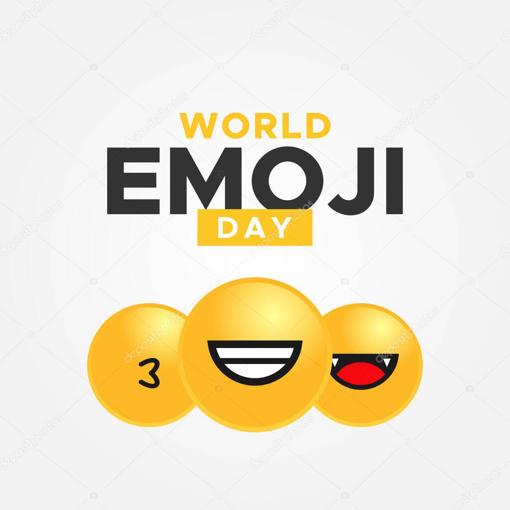 World Emoji Day Vector Design
