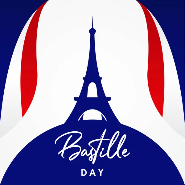 Happy Bastille Day Vector Design Illustration — Stock Vector