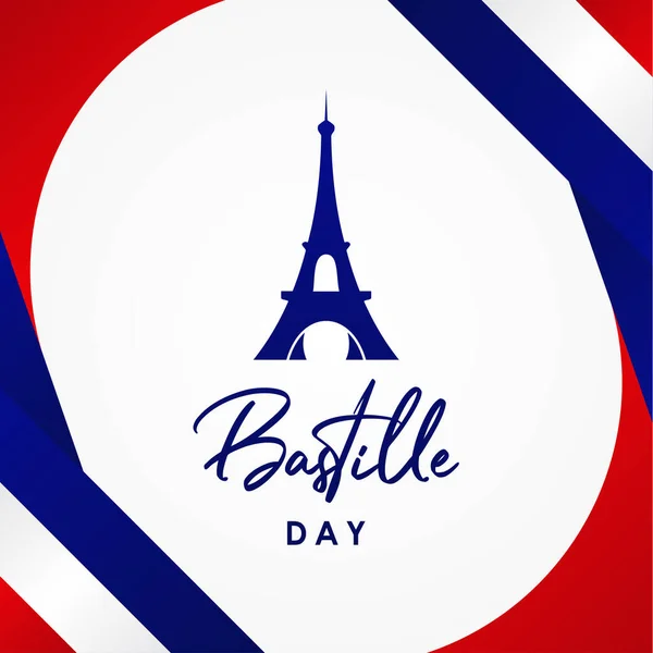 Happy Bastille Day Vector Design Illustration — Stock Vector
