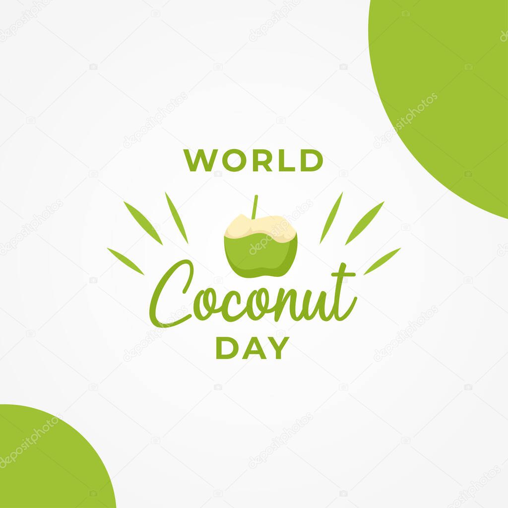 World Coconut Day Vector Design Illustration