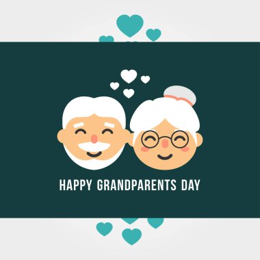 Mutlu Büyükbabalar Günü Vektör Tasarımı Çizimi