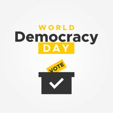 Dünya Demokrasi Günü Vektör Tasarımı Çizimi