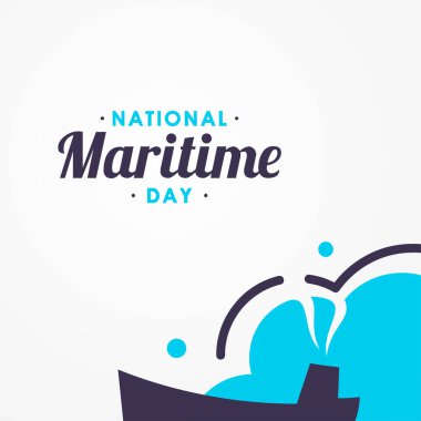 Ulusal Denizcilik Günü Vektör Tasarımı Çizimi