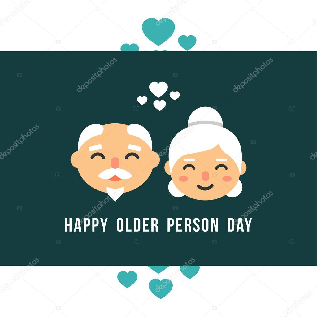 Happy Old Person Day Vector Design Illustration