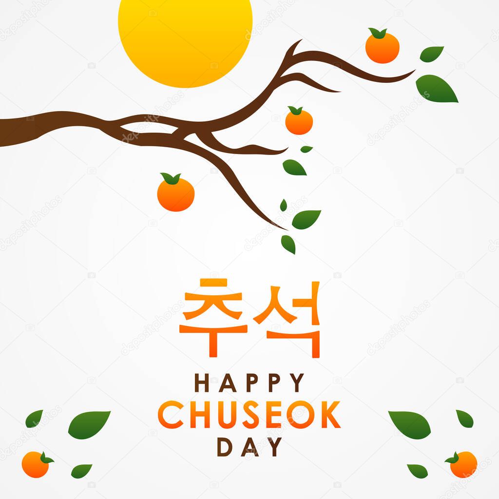 Happy Chuseok Day Vector Design Illustration