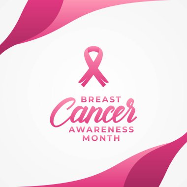 Göğüs Kanseri Farkındalığı Ay Vektör Tasarımı İllüstrasyonu