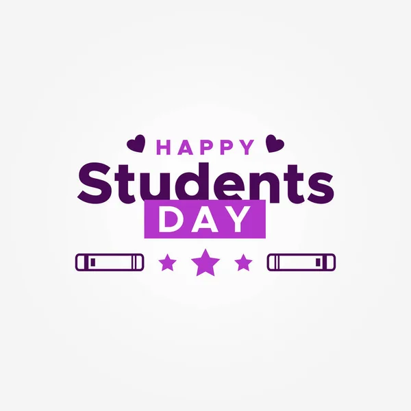 Happy Students Day Vector Design Illustration - Stok Vektor