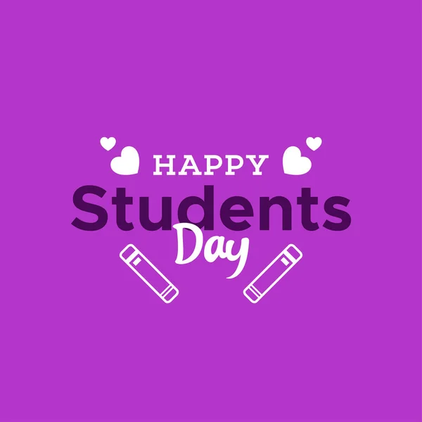 Happy Students Day Vector Design Illustration - Stok Vektor