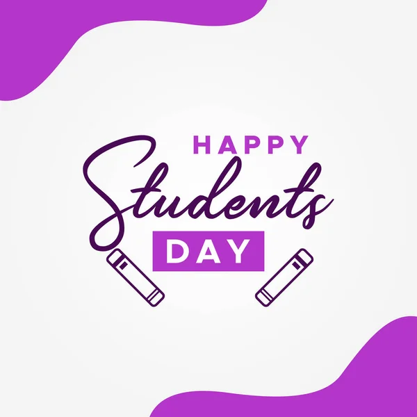 Happy Students Day Vector Design Illustration - Stok Vektor