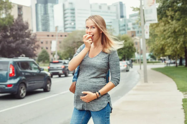 Happy Healthy Pregnancy Portrait Caucasian Pregnant Young Blonde Caucasian Woman Royalty Free Stock Photos