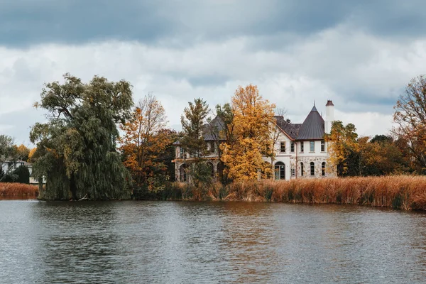 Paysage Vue Sur Nature Belle Maison Gothique Érupéenne Château Recherche — Photo