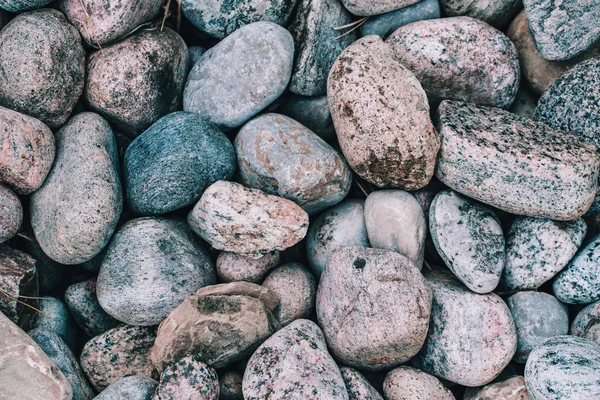 Closeup Big Huge Large Grey Pink Blue Stones Rocks Pebbles — Stock Photo, Image